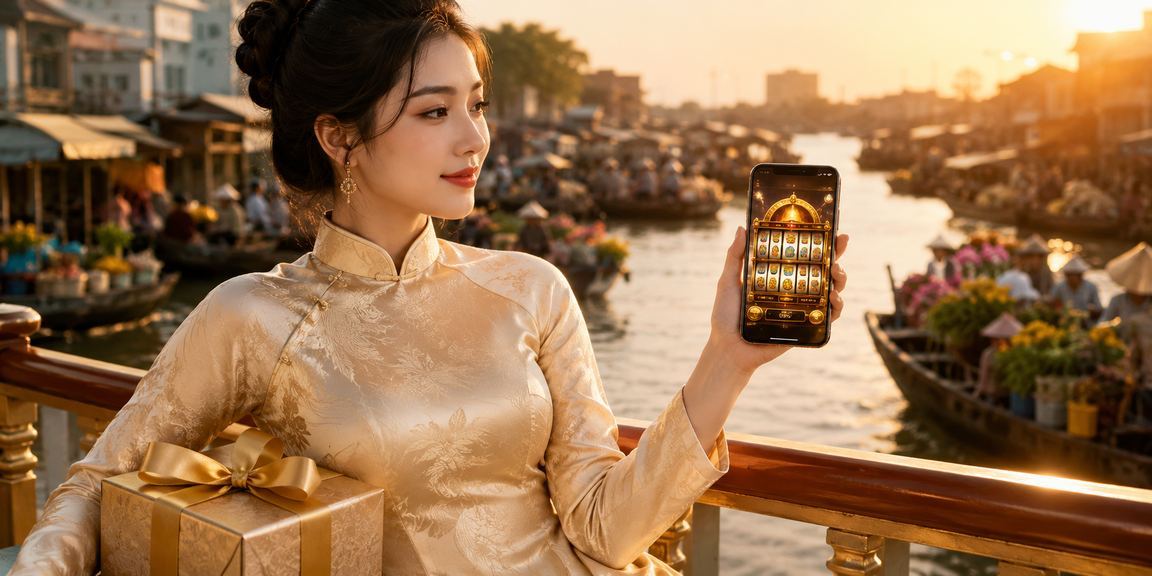 Bối cảnh Cần Thơ với trò slots minh họa trải nghiệm game ngắn